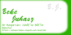 beke juhasz business card